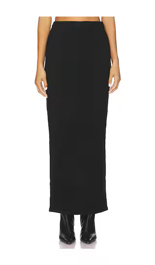 Elsie Knit Maxi Skirt in Black | Revolve Clothing (Global)