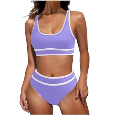SHOPESSA Womens Swimsuits High Waisted Bikini Set Tank Top Tankini Tops… | Amazon (US)