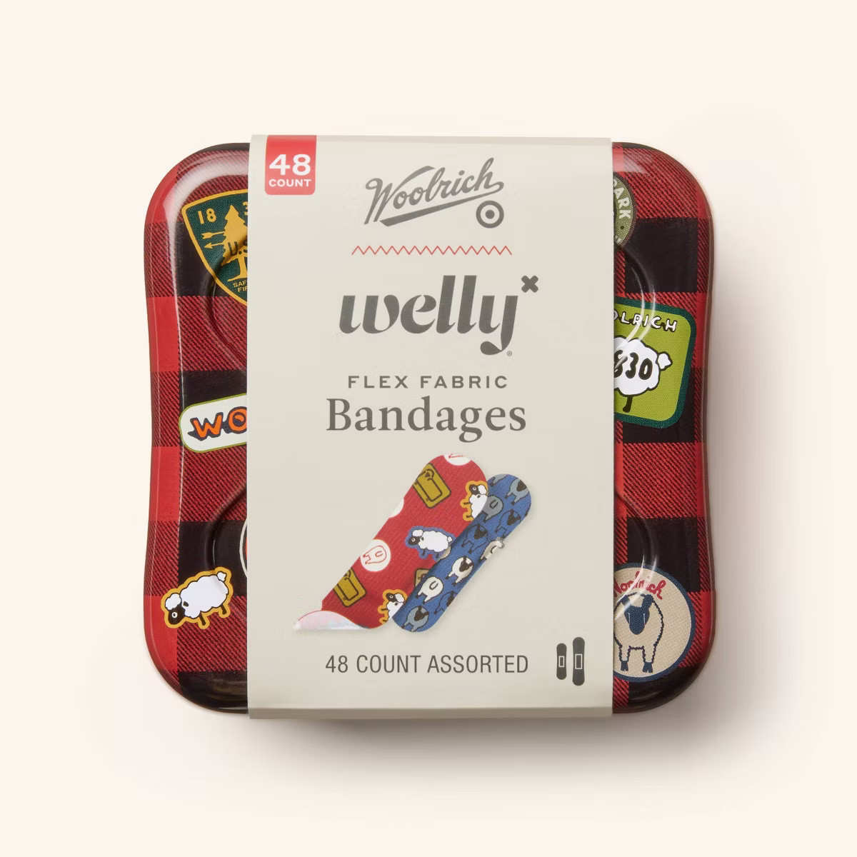 48ct Patterned Welly Flex Fabric Bandages - Woolrich x Target | Target