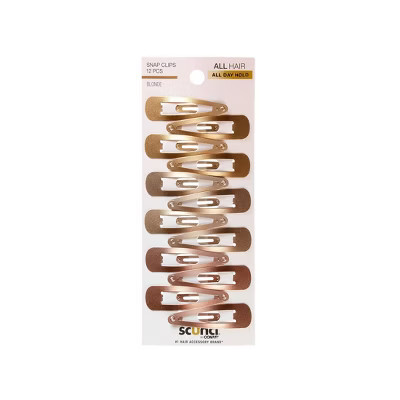 scünci Metal Snap Clips - Blonde - All Hair - 12pcs | Target