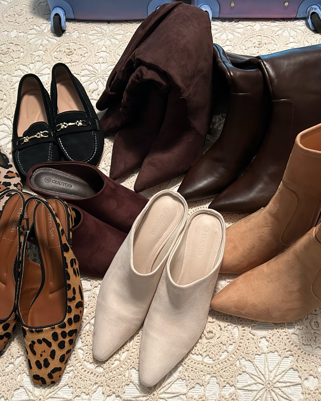 My Amazon Fall shoes and boots must-haves!! 🍂
These are the pairs I'm reaching for all season — taupe and tan ankle boots, a tall slouchy brown pair, chocolate leather boots, black loafers with gold hardware, leopard slingbacks, and cream mules. Every single one goes with everything and is comfy enough to wear all day. Affordable and actually cute — my favorite combo.
Always be confident, ladies 💋
Boots or loafers — which are you wearing more this fall?
#over50fashion #styleover50 #agelessfashion #midlifestyle #amazonfinds

#LTKvlog #LTKgrwm #LTKdayinmylife