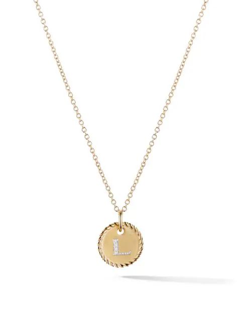 18kt yellow gold Cable Collectibles diamond L initial pendant necklace in 18k Yellow Gold and Dia... | Farfetch (US)