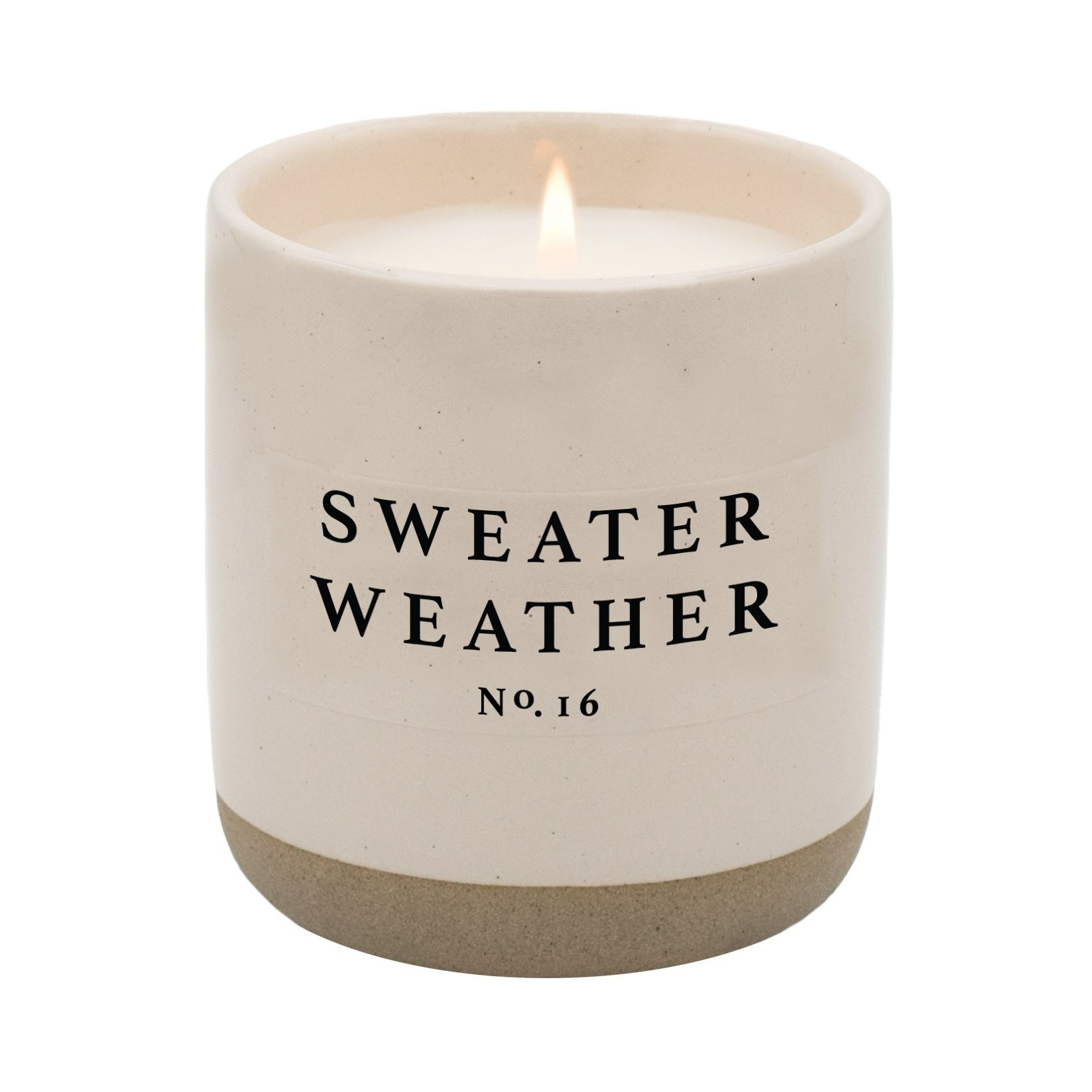 Sweater Weather Soy Candle | 12 oz Stoneware Jar Candle | Sweet Water Decor, LLC