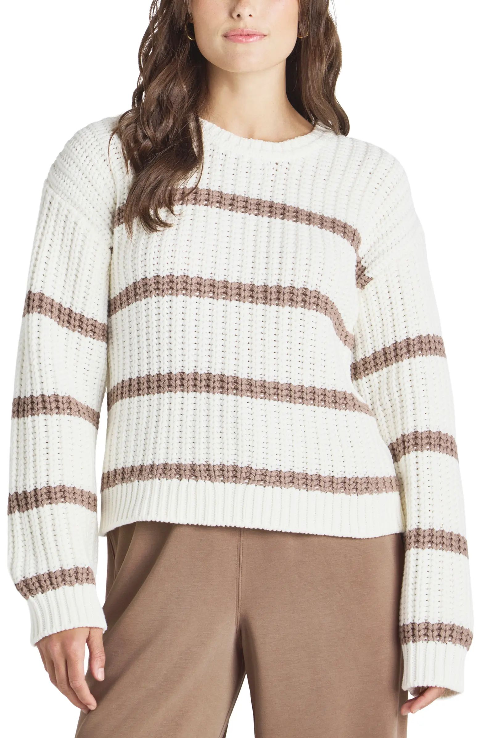 Splendid Cella Jane Stripe Cotton Blend Pullover Sweater | Nordstrom | Nordstrom