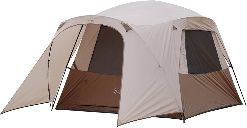 Vidalido 3-4 Person Tent with 1 Mesh Door and 2 Large Mesh Window, Double Layer Waterproof Portab... | Amazon (US)