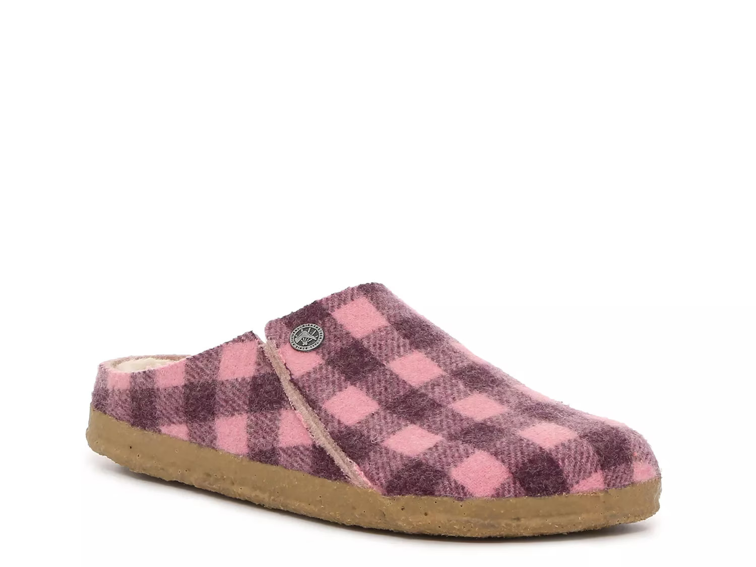 Birkenstock Zermatt Scuff Slipper | Women's | Pink/Purple Buffalo Check | Size EU 38 / US Womens 7-7 | DSW