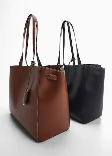 Shopper bag with double handle -  Women | Mango United Kingdom | MANGO (UK)