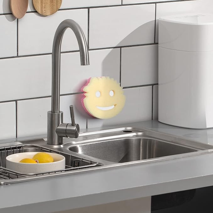 Sponge Holder, Sink Caddy for Scrub Sponges with Suction Cup Installation, Kitchen/Bathroom Sink ... | Amazon (US)