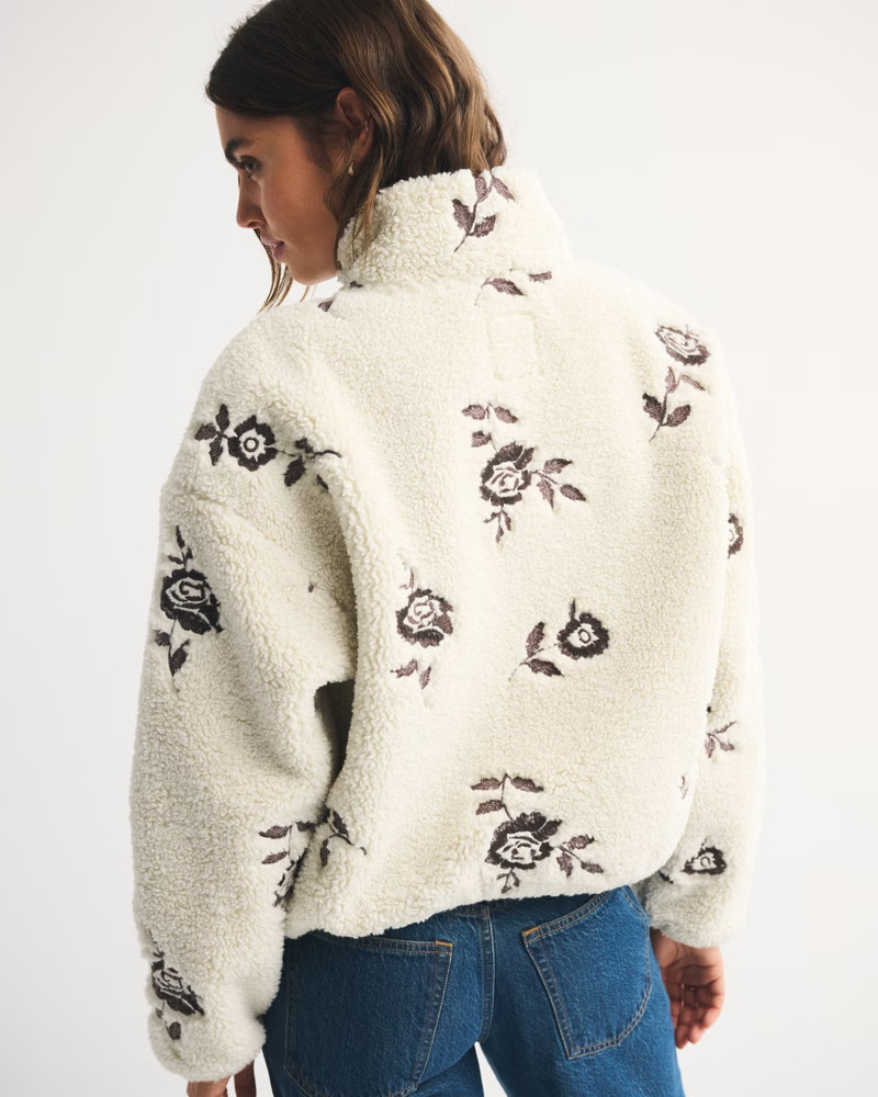 Women's Sherpa Full-Zip Jacket | Women's Tops | Abercrombie.com | Abercrombie & Fitch (US)