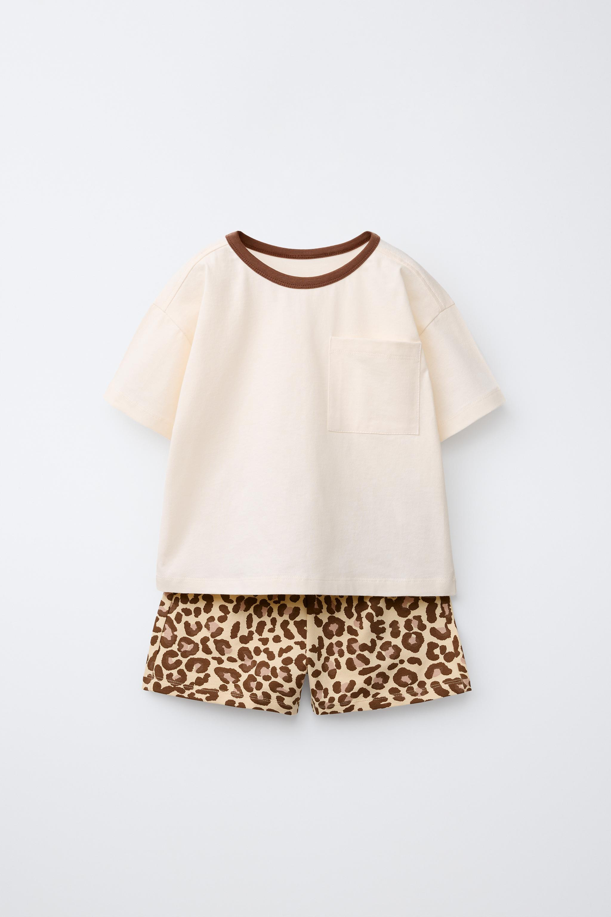 ZEBRA T-SHIRT AND BERMUDA JOGGING SET | Zara US