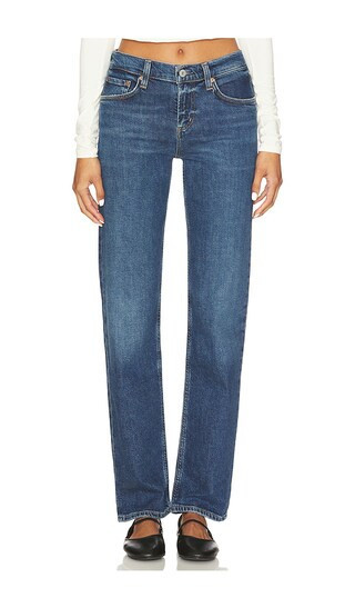 AGOLDE Low Rise Slim Jeans in Blue. - size 27 | Revolve Clothing (Global)