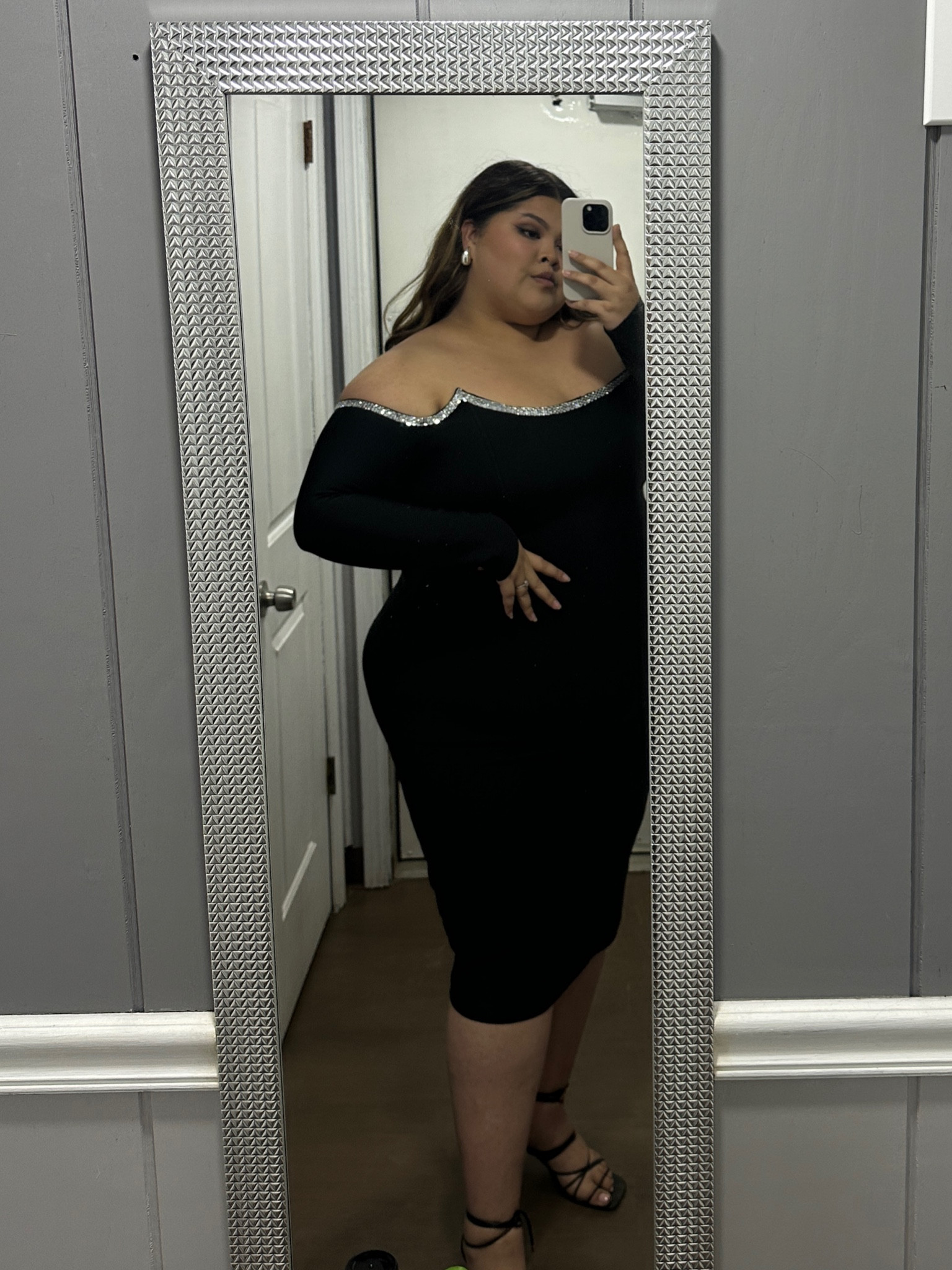 fashion nova curve black dress Plus Size Fashion Nova Cierra Bandage Midi Dress