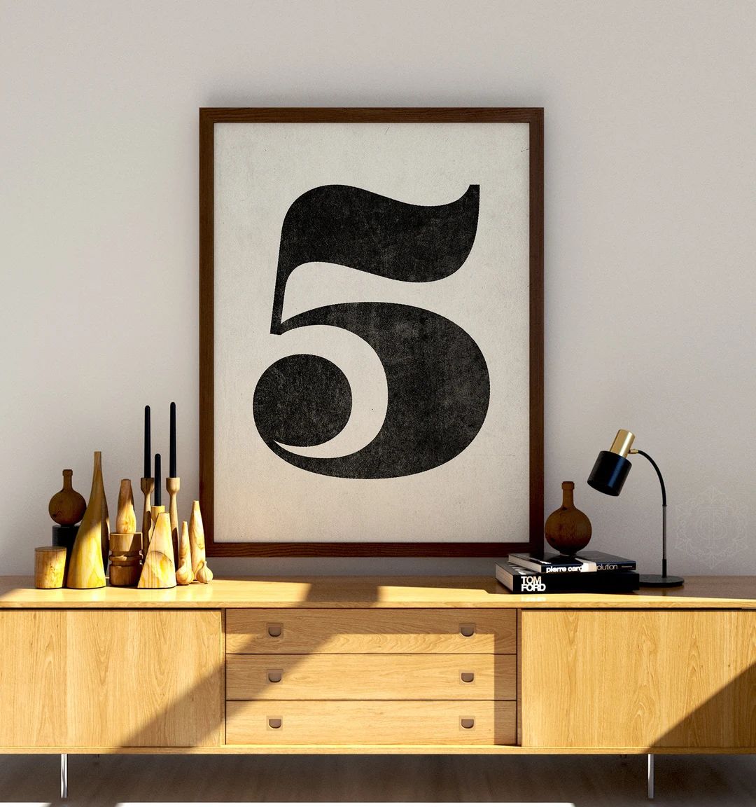 Number 5 Sign, Number Prints, PRINTABLE Wall Art, Black and White Art, Scandinavian Art, Minimali... | Etsy (US)
