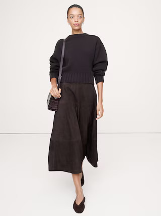 Suede Midi Skirt | Banana Republic (US)