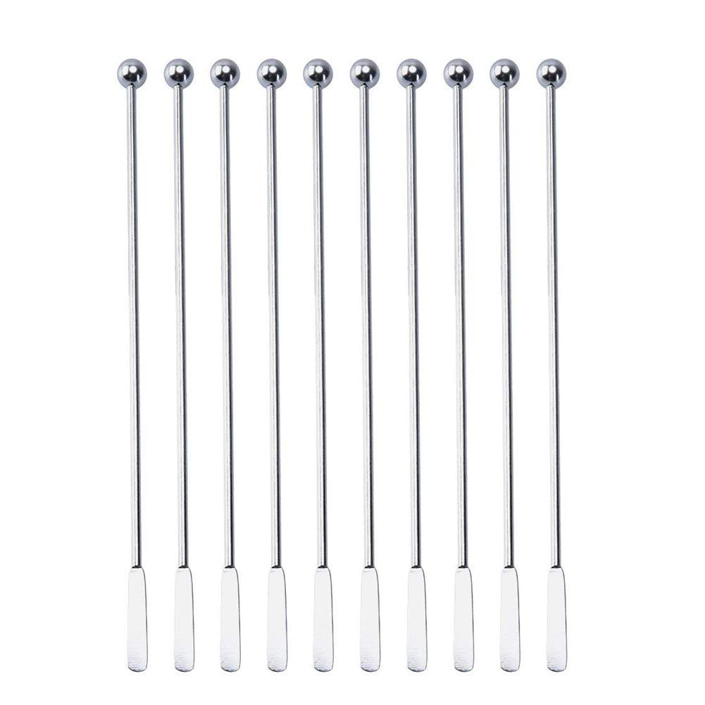 20 pcs Stainless Steel Coffee Beverage Stir Sticks Cocktail Stirrers Drink Swizzle Stick 7.4" Swi... | Amazon (US)