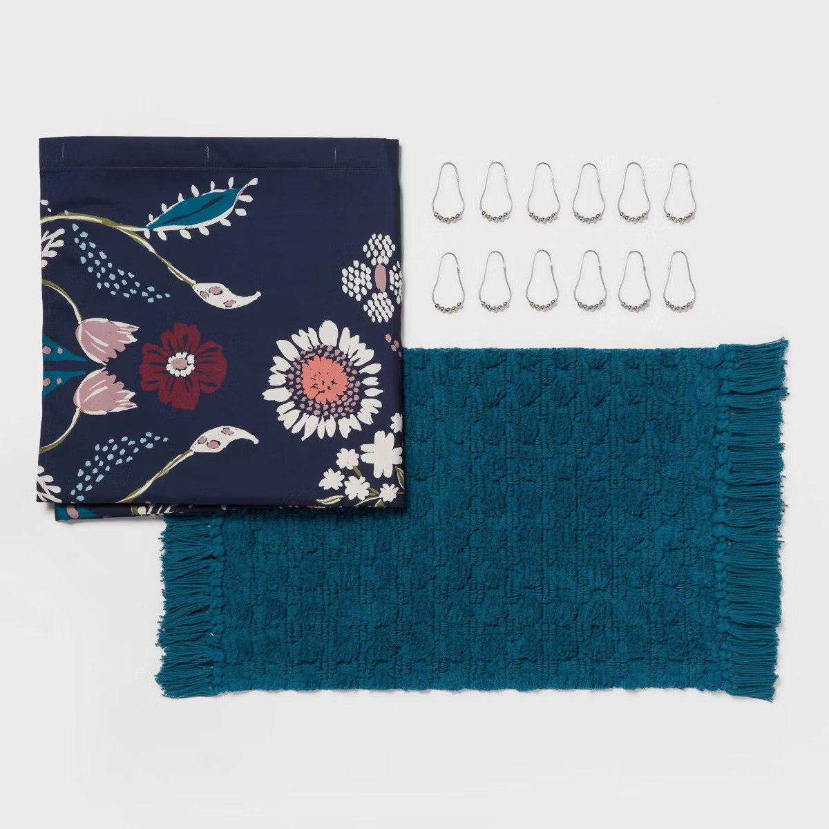 14pc Leap Kala Floral Shower Bundle Set Navy - Threshold™ | Target