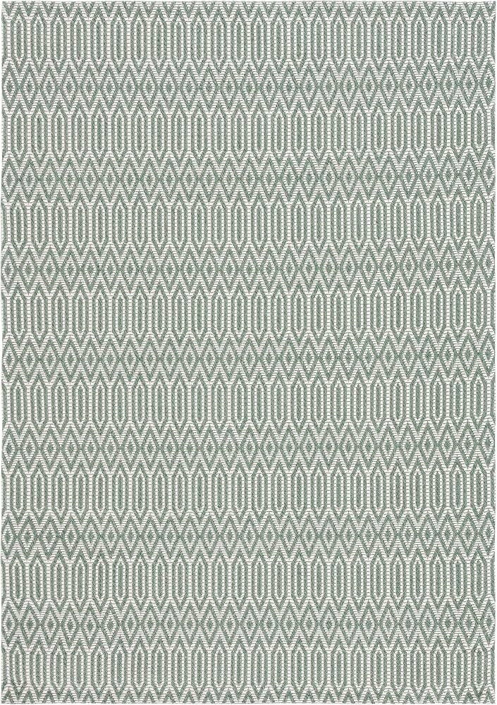 MARTHA STEWART x SAFAVIEH 6'7" x 9' Green/Ivory MSR405Y Contemporary Geometric Cotton Area Rug | Amazon (US)