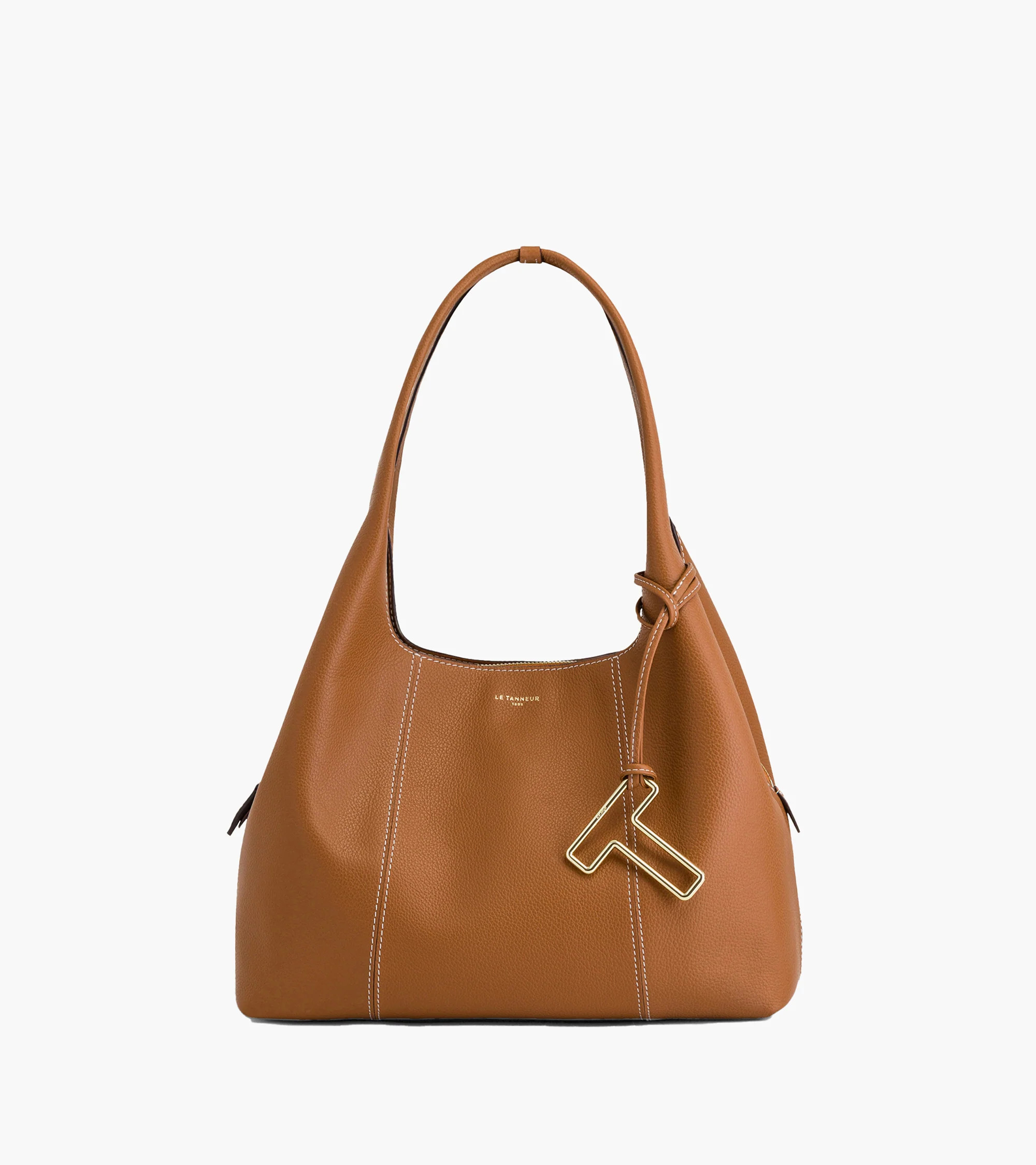 Juliette medium-sized shoulder bag in grained leather | Le Tanneur