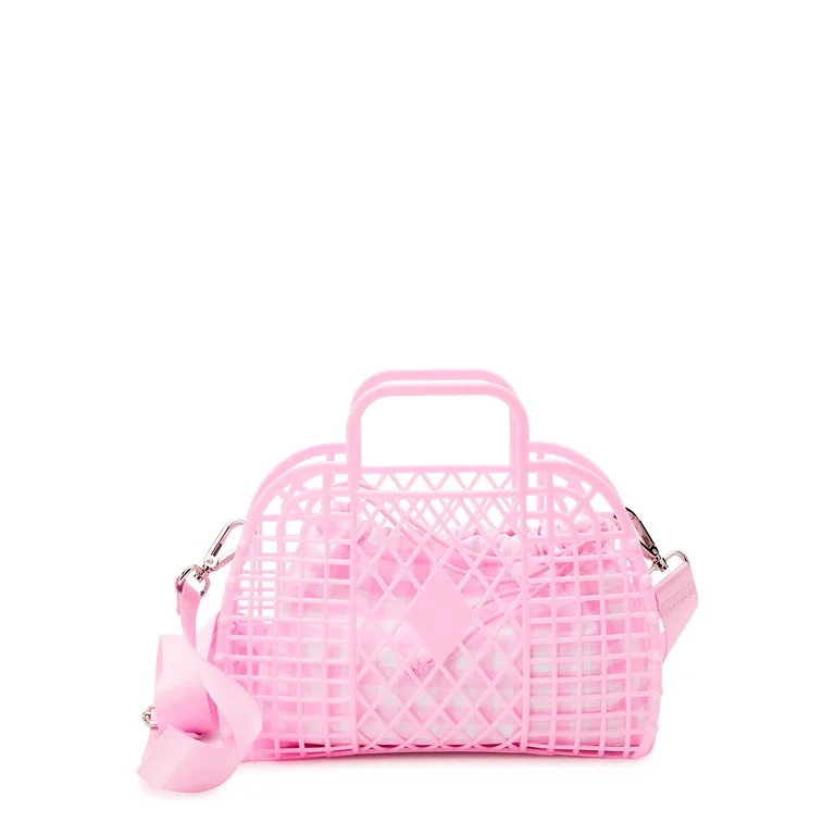 No Boundaries Juniors Jelly Crossbody Handbag with Top Handle | Walmart (US)