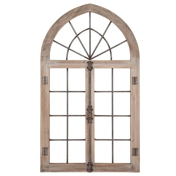 Patton Wall Decor Distressed Gray Arched Cathedral Window Frame Wall Decor | Walmart (US)