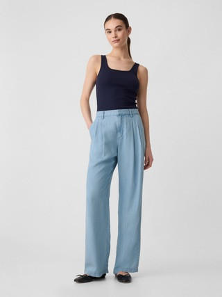 TENCEL™ Lyocell Easy Wide-Leg Trousers | Gap Factory