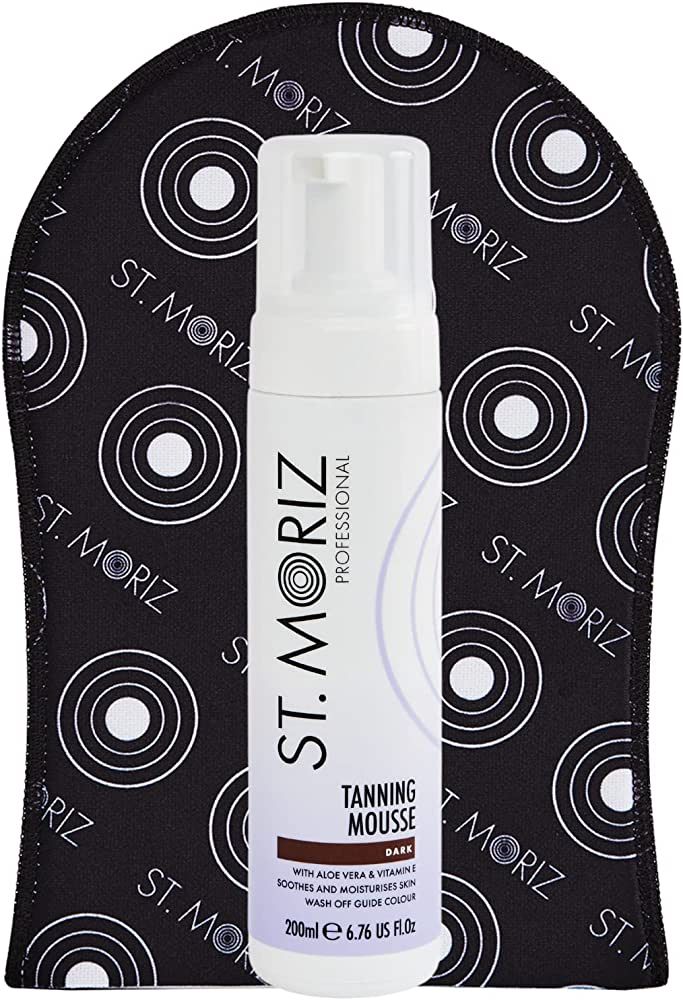 St. Moriz Professional Self-Tanning Mousse and Applicator Mitt Set - Dark Instant Bronzing Self-t... | Amazon (US)