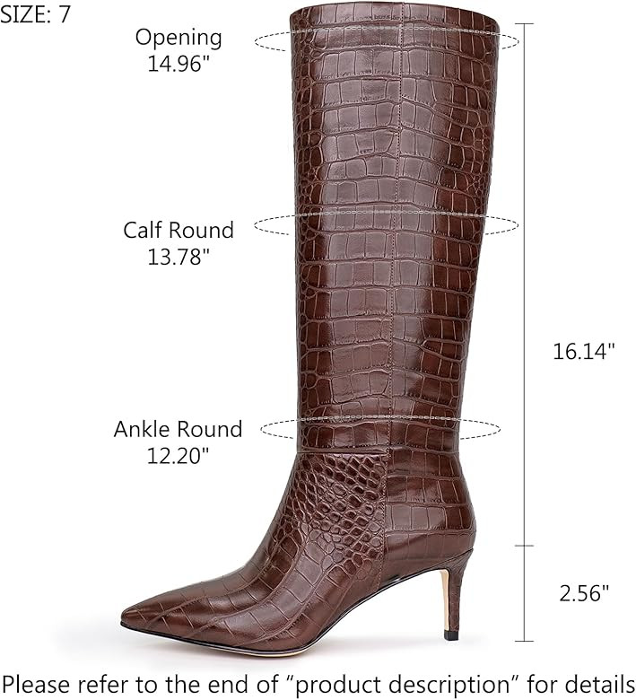 wetkiss Knee High Boots for Women, with Stiletto Heel and Pointed Toe Design, Classic and Sexy | Amazon (US)