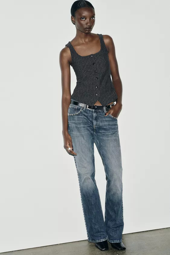 PINSTRIPE VEST TOP | Zara US