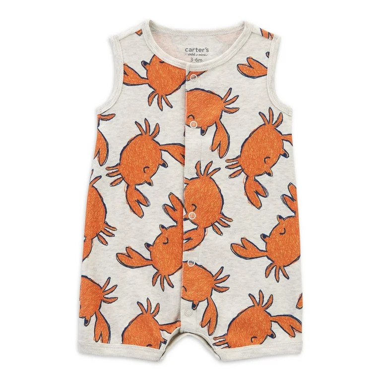 Carter's Child of Mine Baby Boy Romper, One-Piece, Sizes 0/3-24 Months - Walmart.com | Walmart (US)
