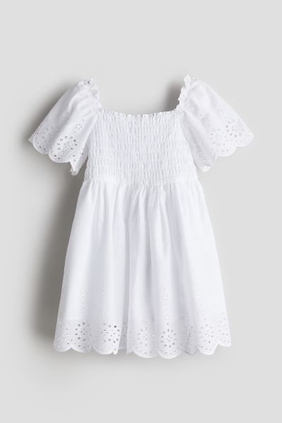 Cotton Dress with Eyelet Embroidery | H&M (US + CA)