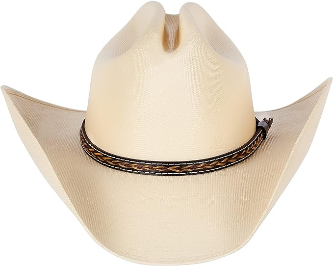 Queue Essentials Western Style Pinch Front Straw Canvas Cowboy Cowgirl Straw Hat | Amazon (US)