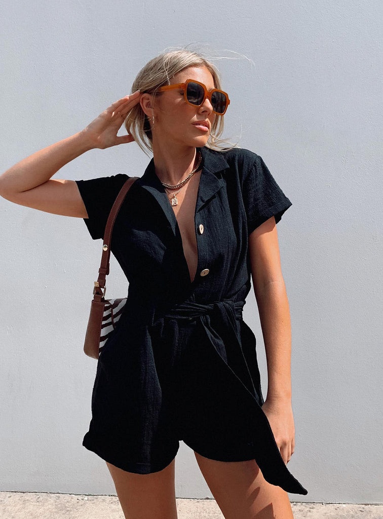 Ashens Romper Black | Princess Polly US