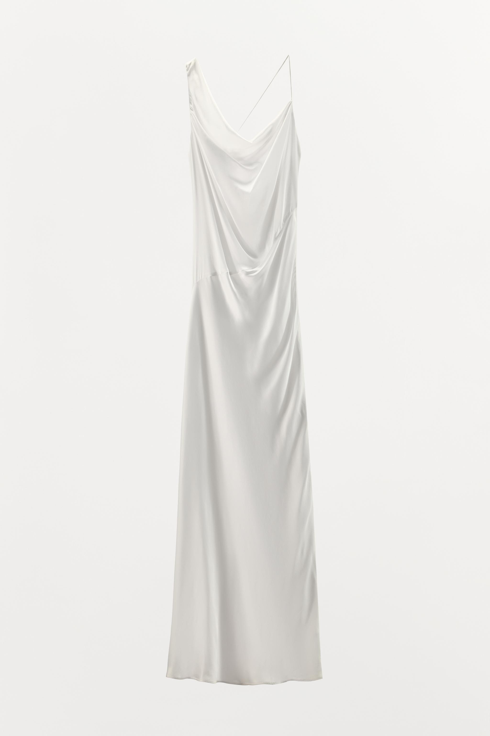 SATIN DRESS WITH BACK NECKLINE | Zara US