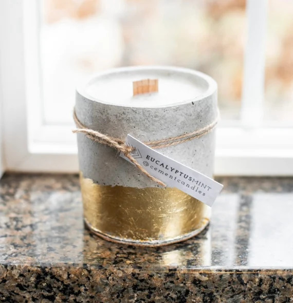 FREE SHIPPING Large 4x4 Handmade Concrete Candles  | Etsy | Etsy (US)