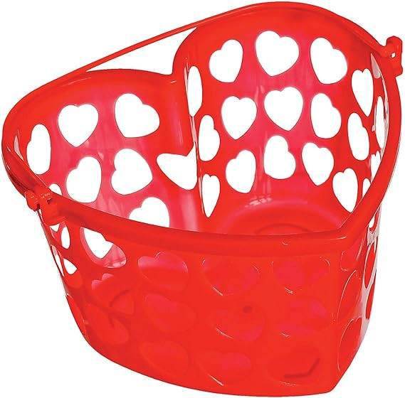 Red Heart-Shaped Plastic Container - 7" x 7.75" (1 Pc.) - Durable & Versatile Love-Boxes for Holi... | Amazon (US)
