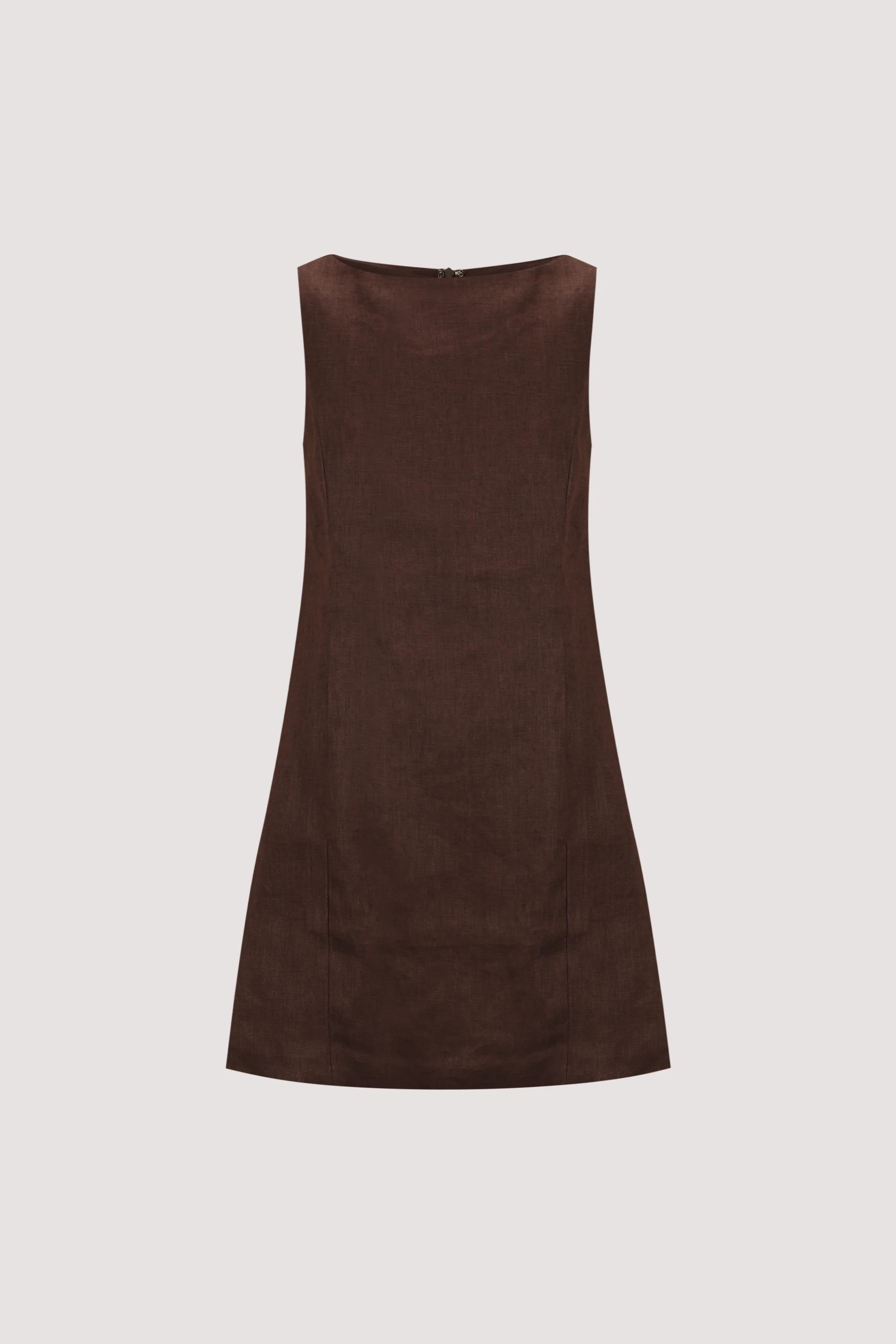 LACY COCOA LINEN MINI DRESS | DISSH