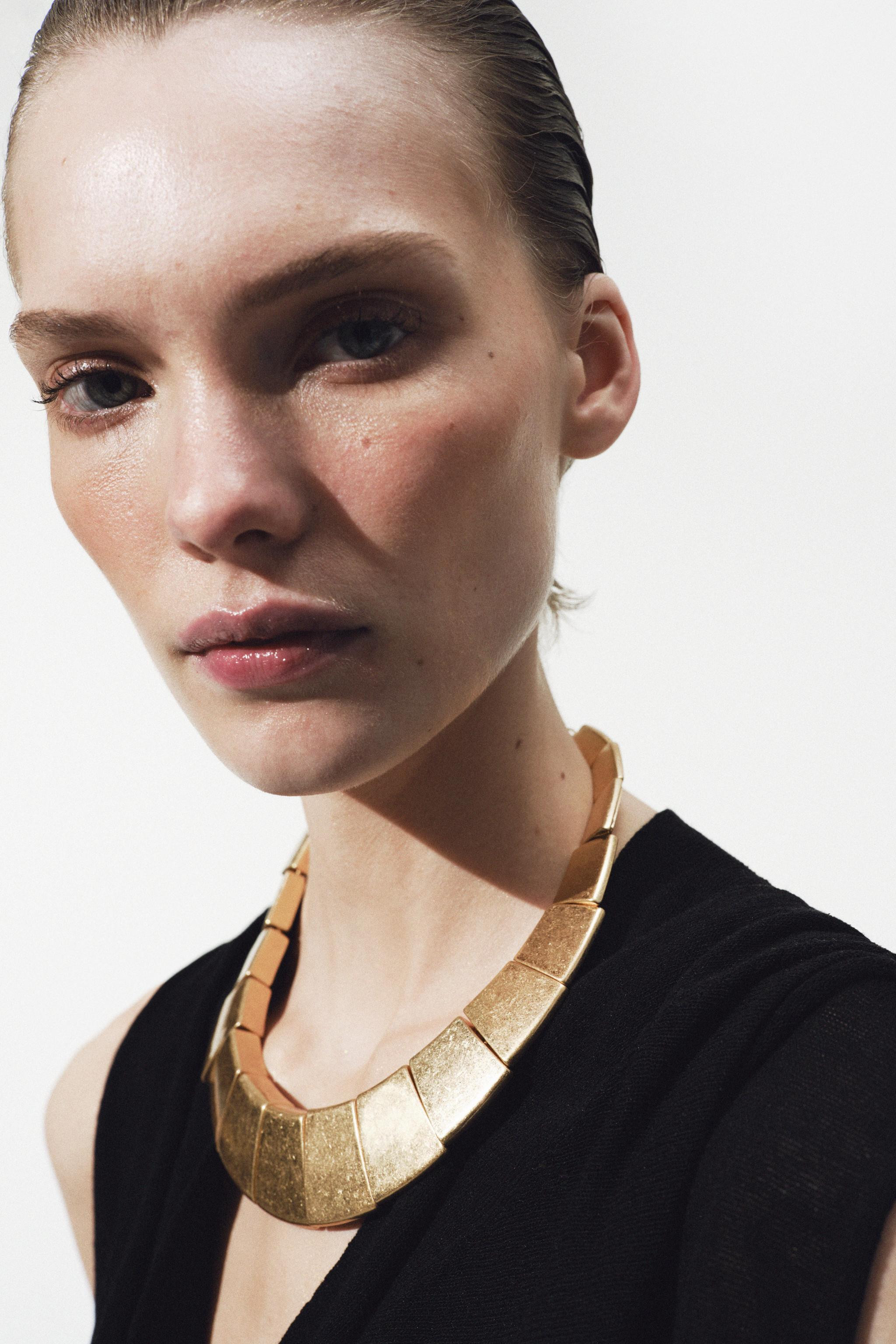GEOMETRIC METAL PIECES NECKLACE | Zara US