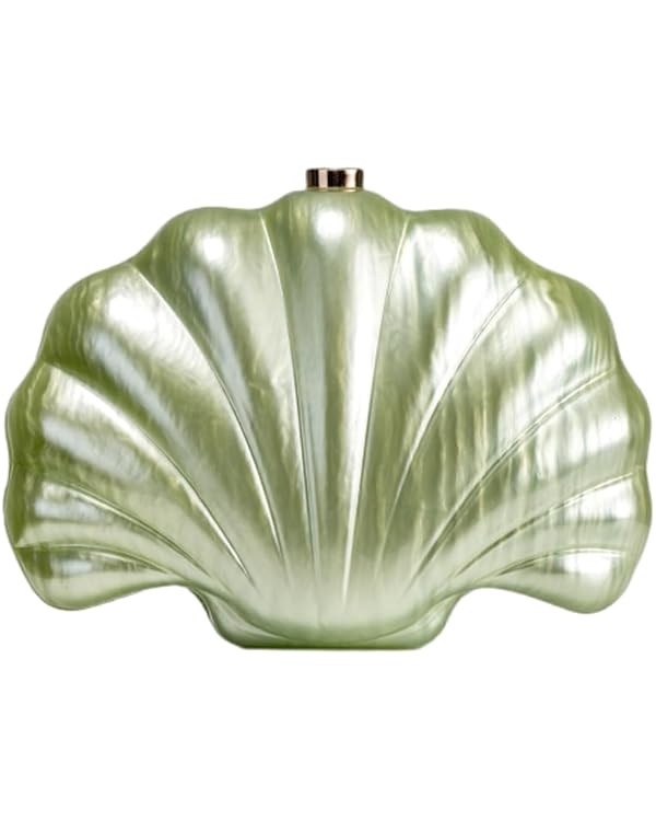 Shell Shaped Acrylic Clutch Purse for Women Evening Handbag Designer Glitter Ladies Clutches for ... | Amazon (US)