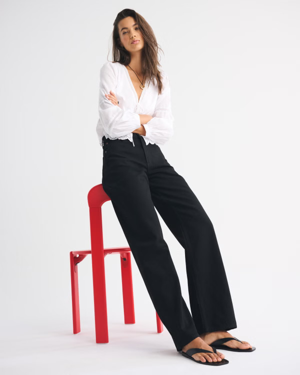 High Rise Loose Jean | Abercrombie & Fitch (UK)