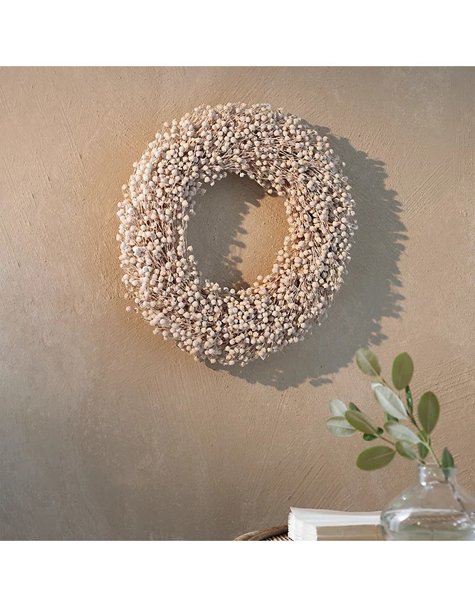 30cm Dried Linum Wreath | The White Company UK & ROW