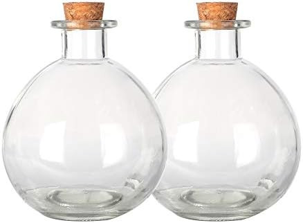 Magic Season Decorative Glass Bottles with Cork Stopper (9 oz. Potion Bottles / 2 Pcs) | Amazon (US)