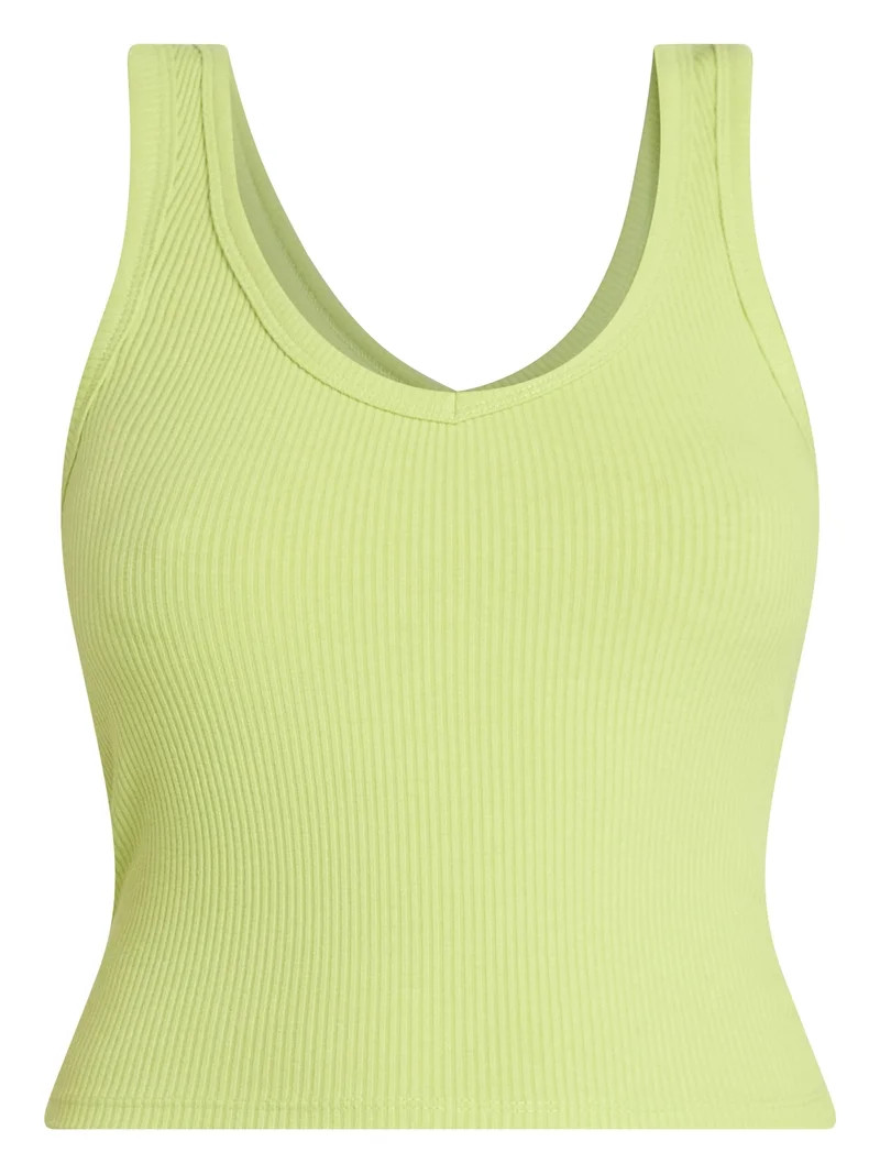 No Boundaries Cropped V-Neck Tank Top, Women’s XXS-XXL | Walmart (US)