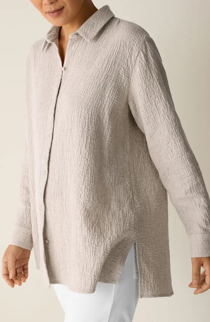 Classic Collar Stretch Organic Cotton Button-Up Shirt | Nordstrom