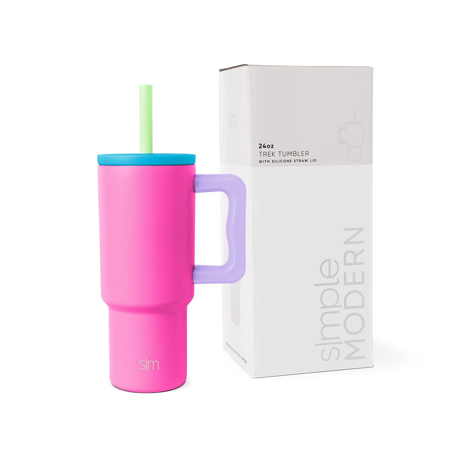 Simple Modern Kids 24 oz Tumbler with Handle and Silicone Straw Lid | Spill Proof and Leak Resist... | Amazon (US)