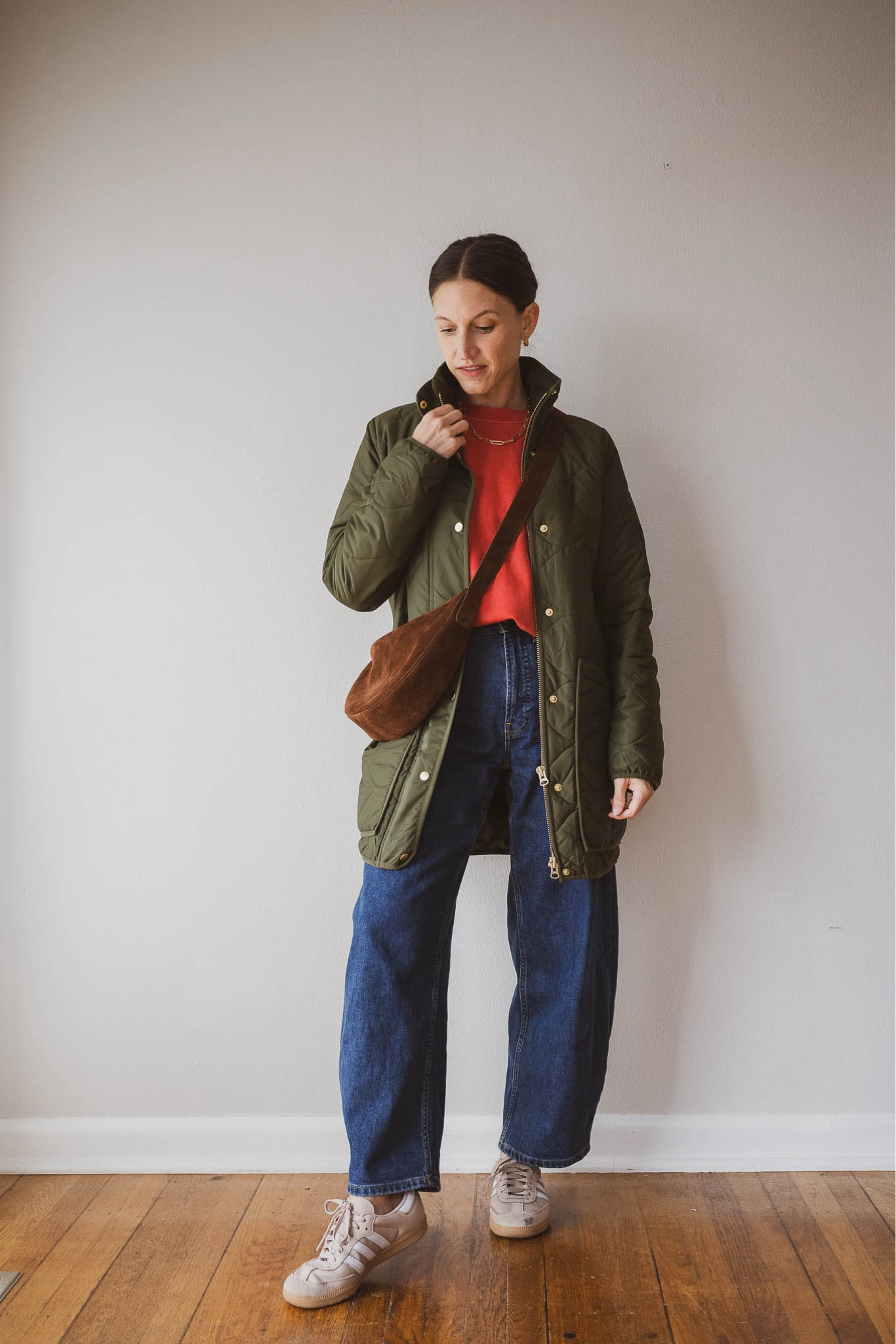 Fall Capsule: Day Twenty-Nine 🍂

Sèzane tee, S, I sized up. Gap sweatshirt, XS, TTS. Everlane jeans, 24, I took my smaller size. Adidas Samba sneakers, TTS. Madewell bag. Quince jacket, XS, TTS. Lola Paperclip Necklace from Sheena Marshall Jewelry, STITCHANDSALT for $10 off. Makena Hoops from Sela Designs, ASHLEYROHR10 for 10% off  

#LTKSeasonal #LTKOver40 #LTKFindsUnder100