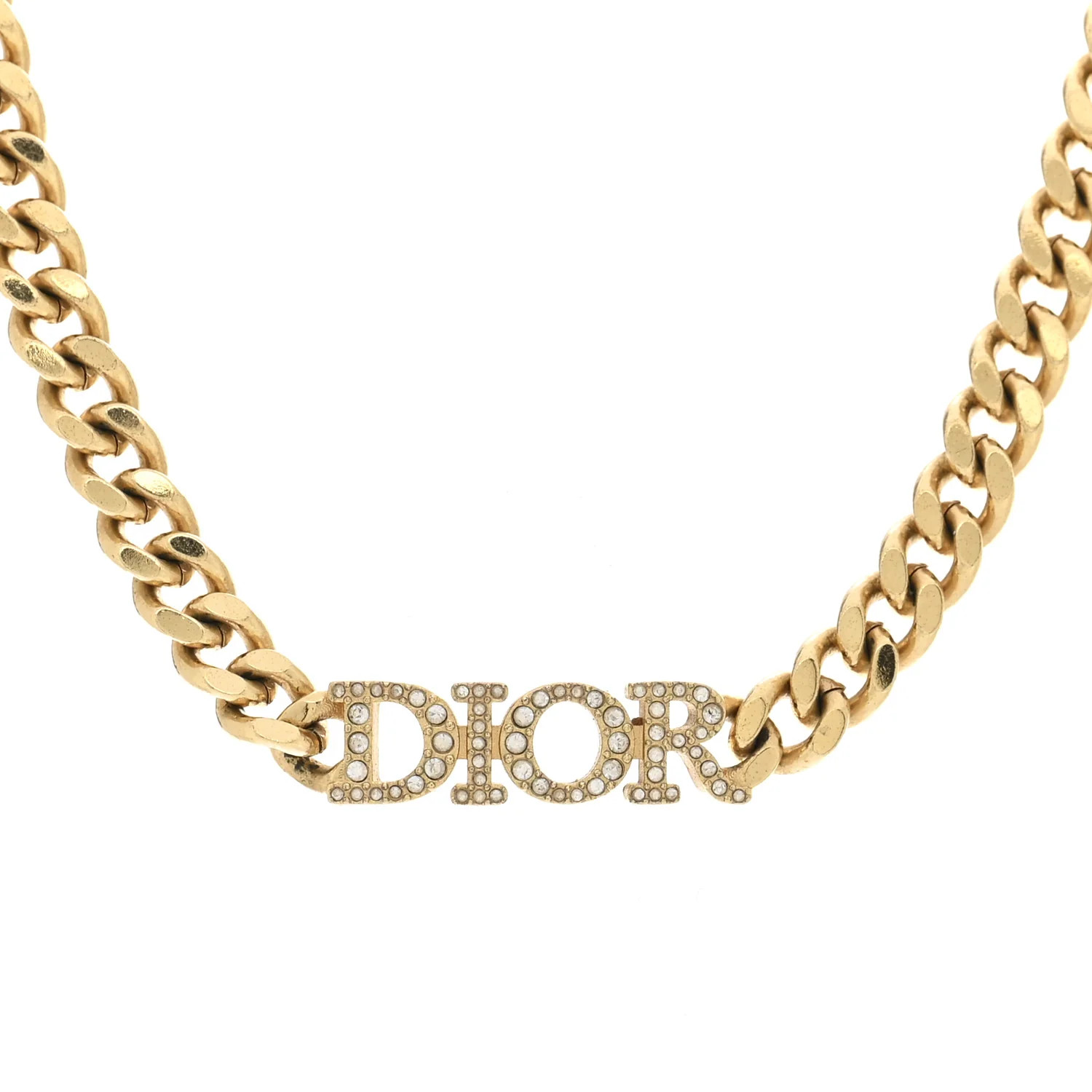 Metal Crystal Dio(r)evolution Choker Gold | FASHIONPHILE (US)