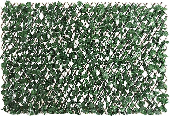 ColourTree Expandable Rectractable Faux Artificial Ivy Trellis Hedge Fence Screen Privacy Wall Sc... | Amazon (US)