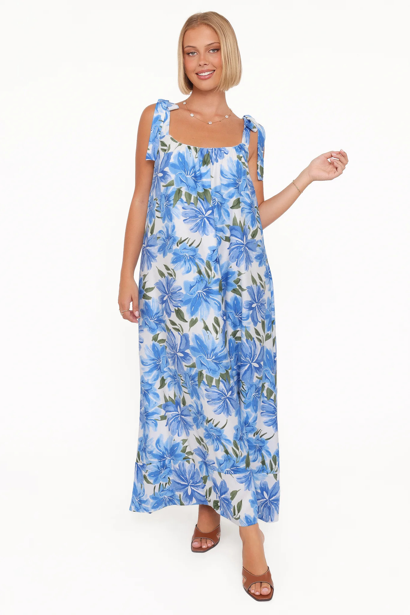 Amber Maxi Dress - Blue Floral | Petal & Pup (US)