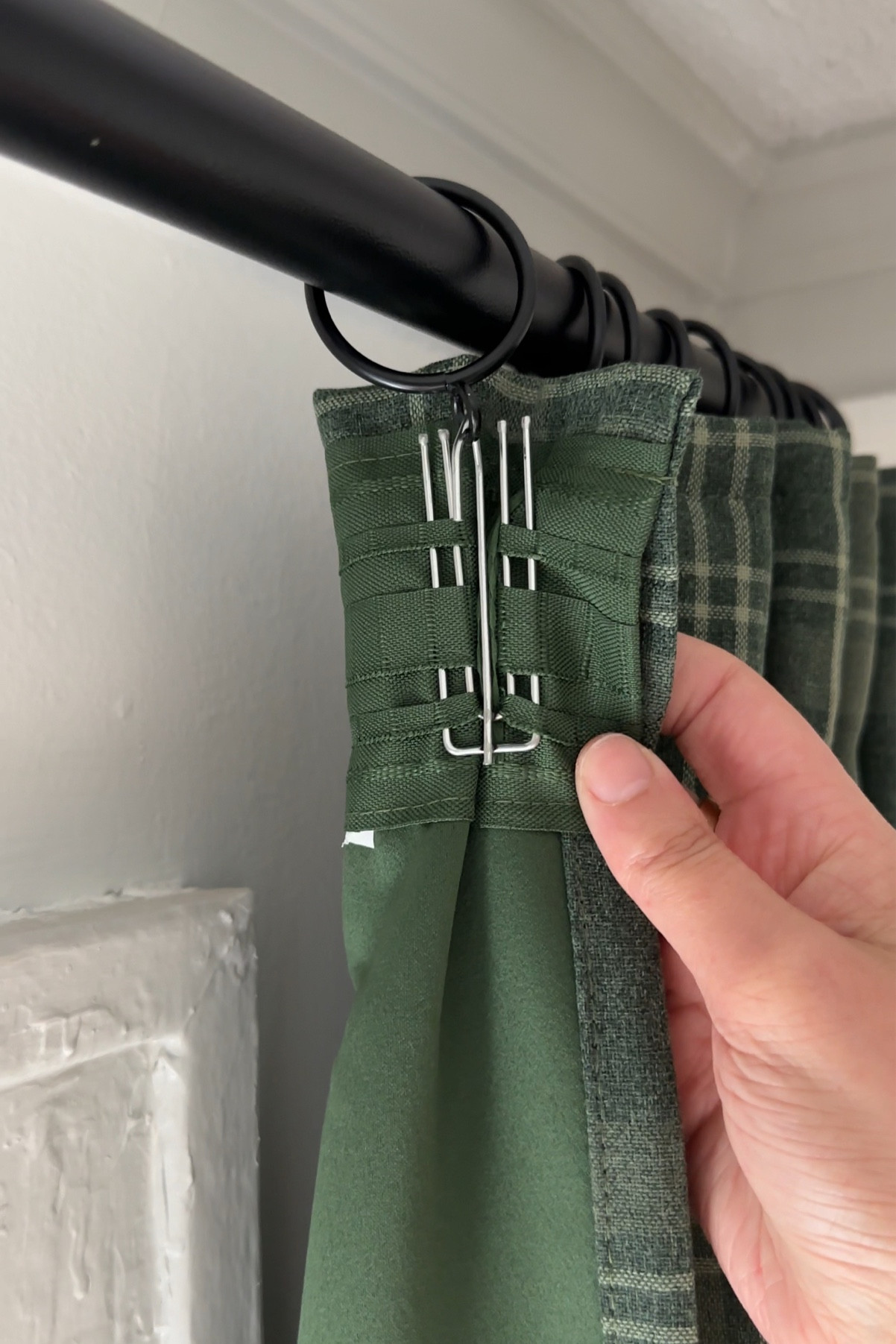 How to make ikea curtains look custom like custom pleated curtains with pleat hooks and curtain rings 

#LTKhome