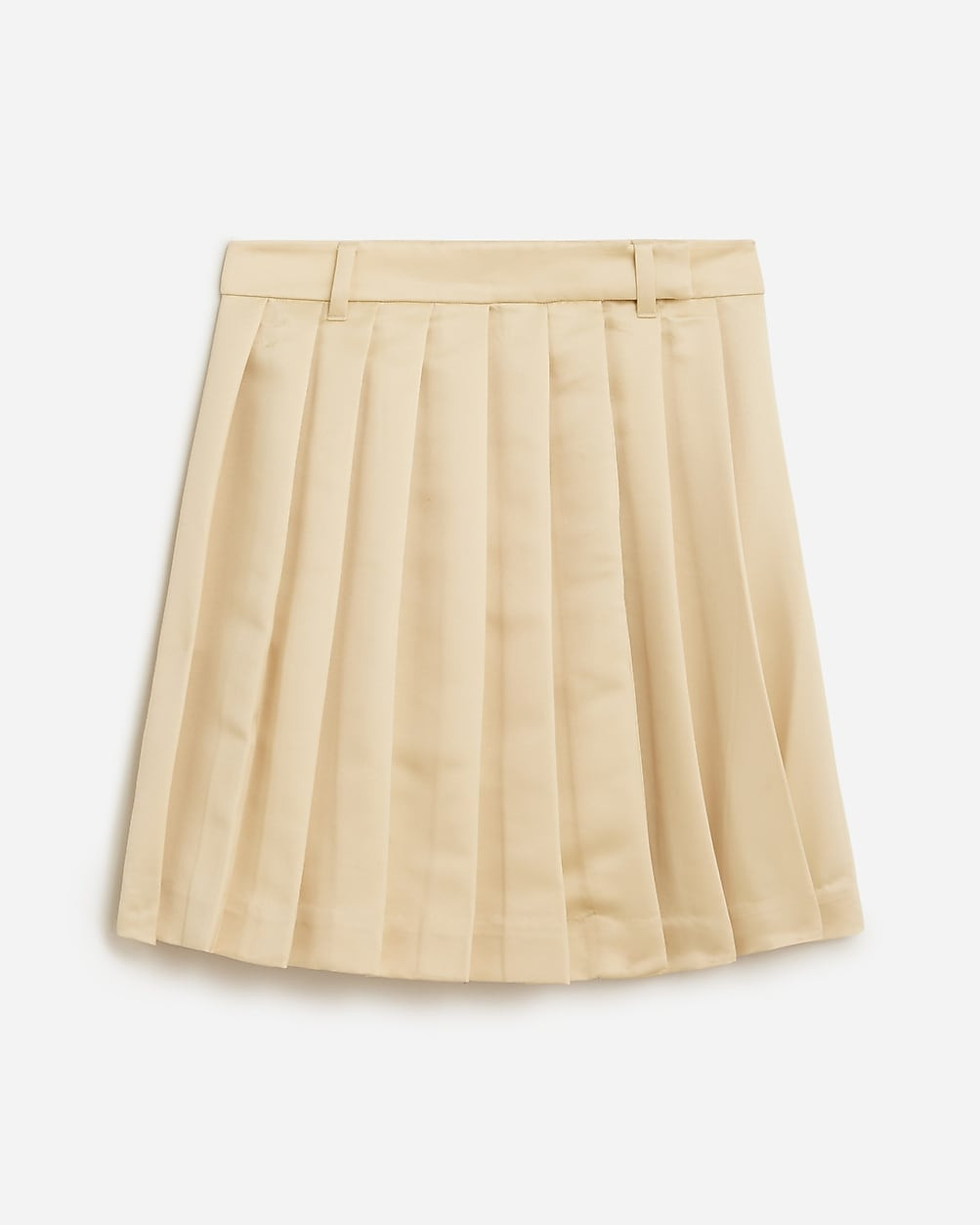 Pleated midi skirt in satin | J. Crew US